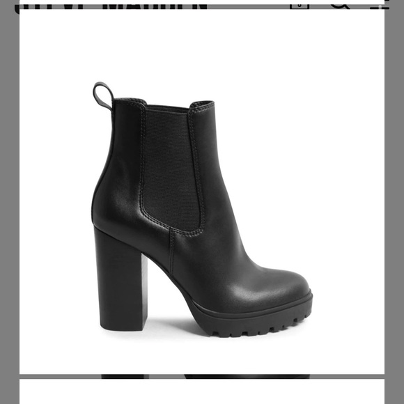 Steve Madden black heeled booties - Picture 1 of 7